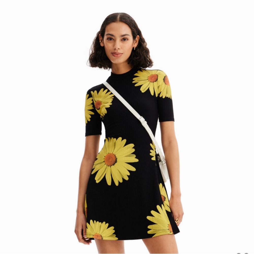 M. Christian Lacroix short daisy Desigual dress size Large W/MATCHING PURSE